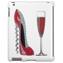Funda Para iPhone 13 Estuche Corkbolt Red Stiletto y Champagne iPad
