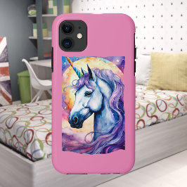 Funda Para iPhone 11 Estuche Cosmic Purple Unicorn para iPhone / iPad