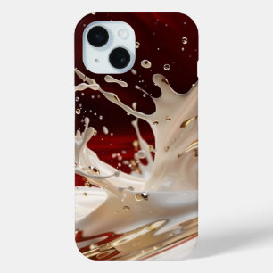 Funda Para iPhone 15 Estuche Crimson Gold Splash para iPhone