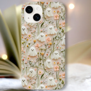 Funda Para iPhone 14 De Case-Mate Estuche Cuidado Pequeño Fantasma Floral 3D Phone