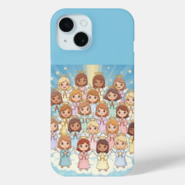 Funda Para iPhone 15 Estuche Cute Angels and Clouds para iPhone
