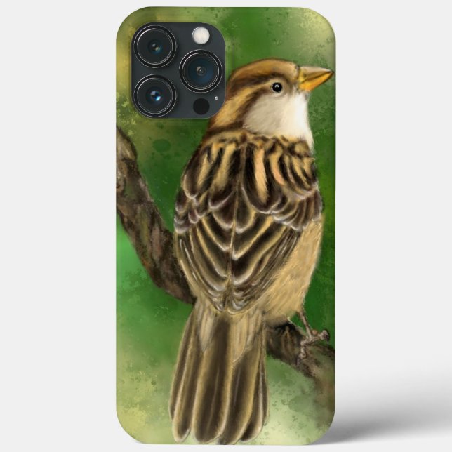 Funda De Case-Mate Para iPhone Estuche Cute Bird para iPhone Little Sparrow (Reverso )