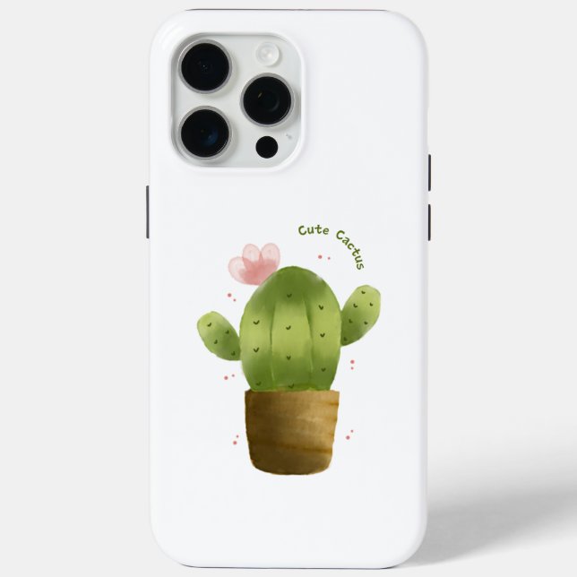 Funda De Case-Mate Para iPhone Estuche Cute Cactus Phone - Diseño de planta Kawai (Reverso )