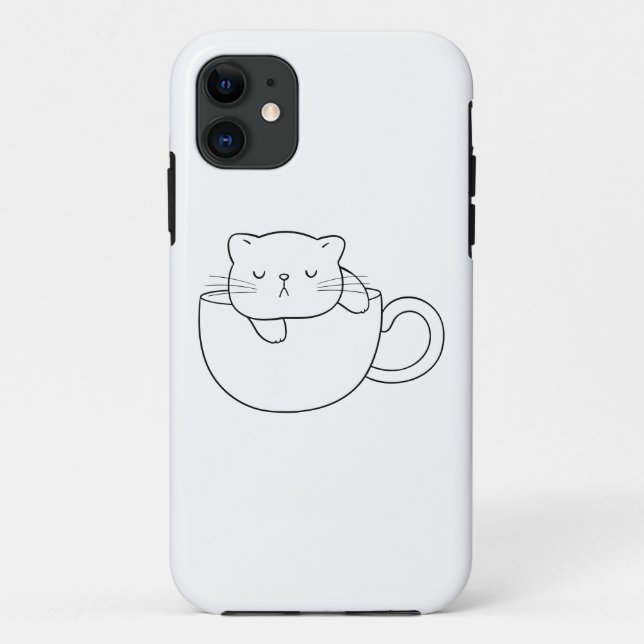 Funda De Case-Mate Para iPhone Estuche Cute cat iPhone (Reverso)
