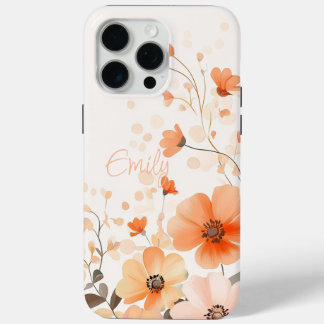 Funda Para iPhone 15 Pro Max Estuche Cute Flower Pattern Name iPhone