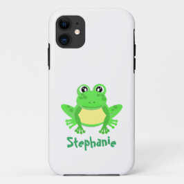 Funda Para iPhone 11 Estuche Cute Green Personalizado Frog Kawaii iPhon