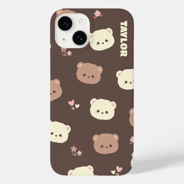 Funda De Case-Mate Para iPhone Estuche Cute Kawaii Bear Phone (Reverso )