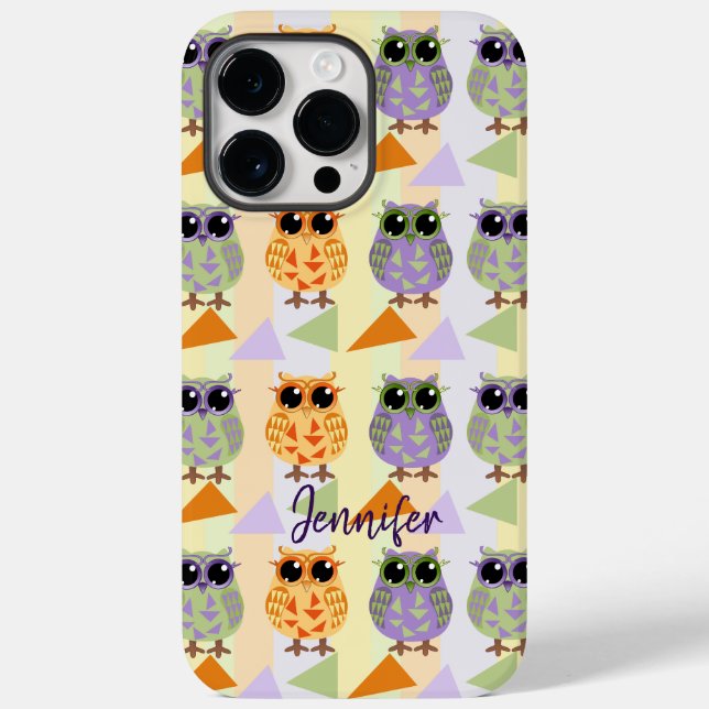 Funda De Case-Mate Para iPhone Estuche Cute Pattern Owls Funda-Mate para iPhone (Reverso )