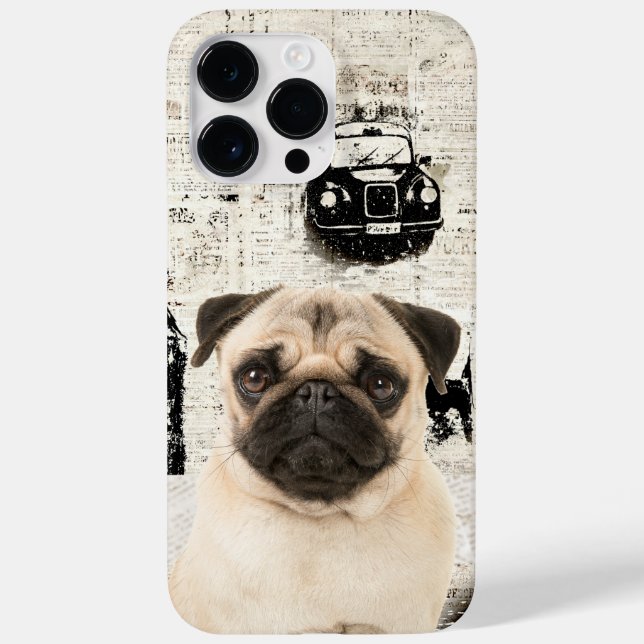 Funda De Case-Mate Para iPhone Estuche Cute Pug #01 Phone (Reverso)
