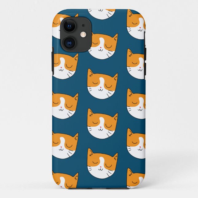 Funda De Case-Mate Para iPhone Estuche Cute Sleepy Cat Iphone (Reverso)