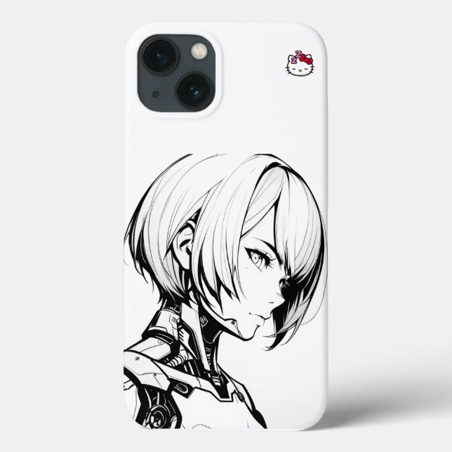 Funda De Case-Mate Para iPhone Estuche Cyberpunk Anime Chica para iPhone - Blanco (Reverso)