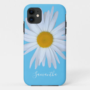 Funda Para iPhone 11 Estuche Daisy Blue White Script Funda-Mate para iP