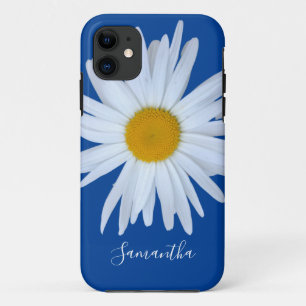 Funda Para iPhone 11 Estuche Daisy Blue White Script Funda-Mate para iP