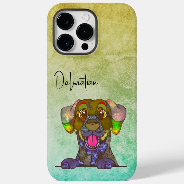Funda De Case-Mate Para iPhone Estuche Dalmatian Feo Face Funda-Mate para iPhone (Reverso )