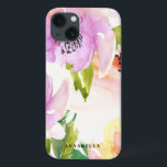Funda Para iPhone 13 Estuche de aire para iPad Personalizado de las flo<br><div class="desc">Bonito y elegante ilustracion acuático de flores de color negro y lilas. Este funda de aire del iPad es personalizable. Artículos similares están disponibles en mi tienda.</div>