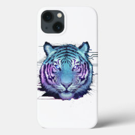 Funda Para iPhone 13 Estuche de ciberpunk Tiger iphone - Neon Circuit A