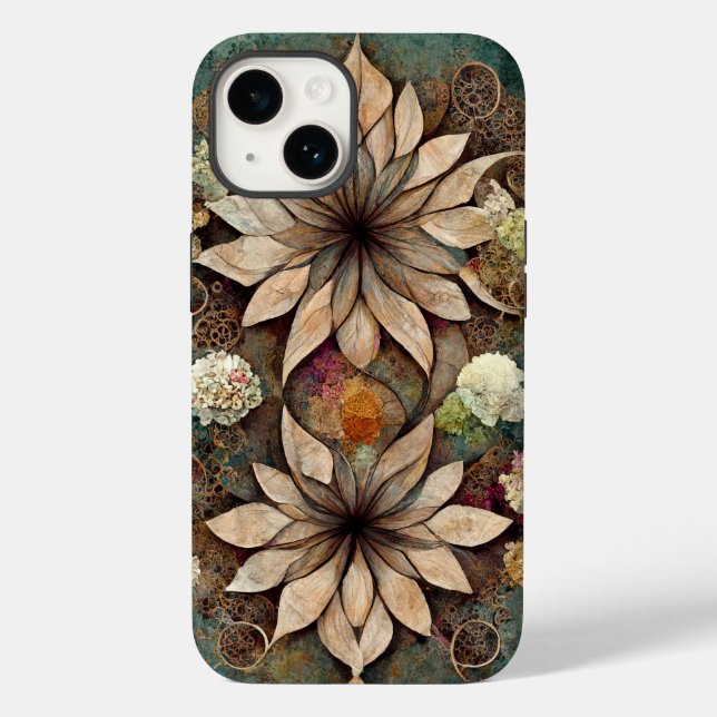 Funda De Case-Mate Para iPhone Estuche de iphone Boho moda floral mandala (Reverso )