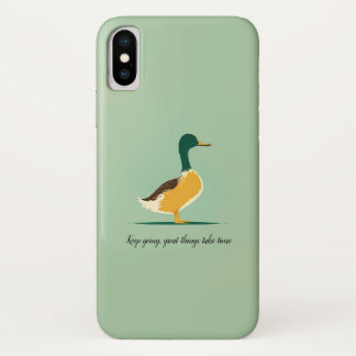 Funda Para iPhone X Estuche de iphone de pato de diseño sencillo y mot