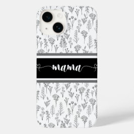 Funda Para iPhone 14 De Case-Mate Estuche de Iphone en blanco y negro para mamá