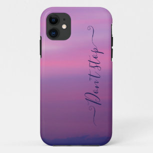 Funda Para iPhone 11 estuche de iphone en monograma de nube rosa y blan