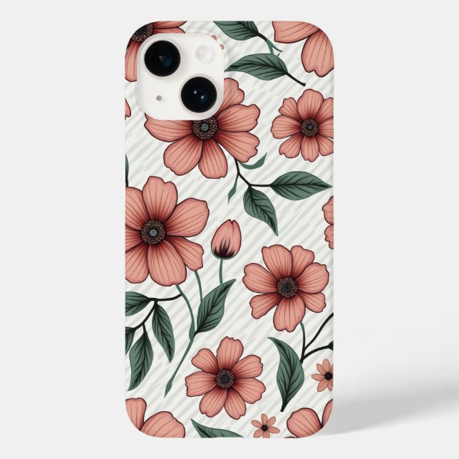 Funda De Case-Mate Para iPhone Estuche de iphone floral (Reverso )