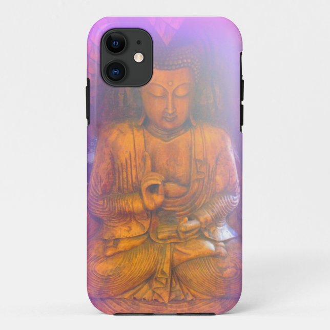Funda De Case-Mate Para iPhone estuche de iphone morado aura buddha (Reverso)