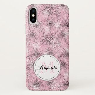 Funda Para iPhone X Estuche de iphone rosa con colmenillas de cereza-p