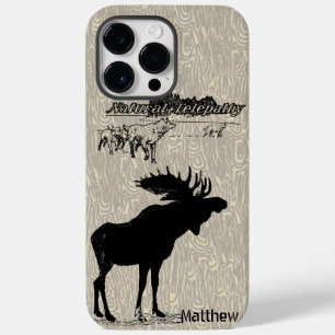 Funda Para iPhone 14 Pro Max De Case-Mate Estuche de iphone Vintage Moose and Wolf con grano