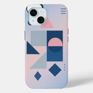 Funda Para iPhone 15 Estuche de teléfono abstracto moderno con colores