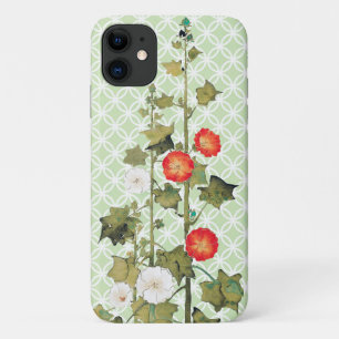 Funda Para iPhone 11 Estuche de teléfono artístico con flores hollyhock