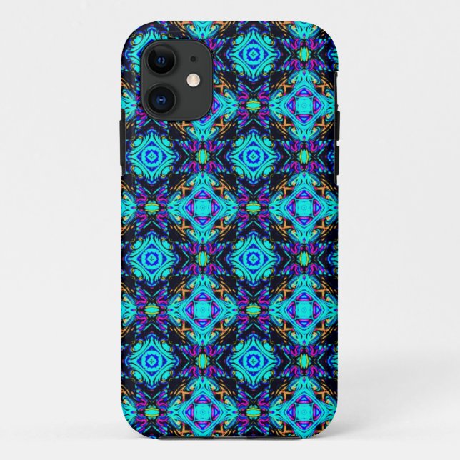 Funda De Case-Mate Para iPhone estuche de teléfono azul retro funky i (Reverso)