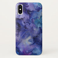 estuche de teléfono azul y púrpura