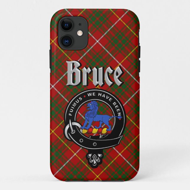 Funda De Case-Mate Para iPhone Estuche de teléfono Bruce Clan Badge y Tartan (Reverso)