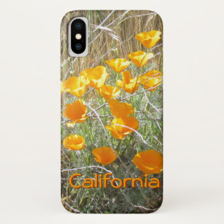 Funda Para iPhone X Estuche de teléfono - California Poppies in Field