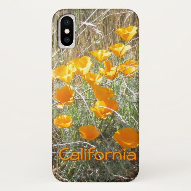 Funda De Case-Mate Para iPhone Estuche de teléfono - California Poppies in Field (Reverso)