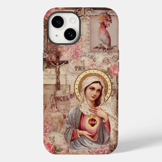 Funda De Case-Mate Para iPhone Estuche de teléfono católico Virgin Mary (Reverso )