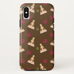 Funda Para iPhone X Estuche de teléfono celular de amor y yoga por la