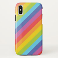 Estuche de teléfono celular Diagonal Rainbow Strip