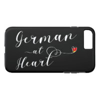 Estuche de teléfono celular en el corazón de alemá