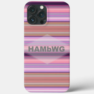 Funda Para iPhone 13 Pro Max Estuche de teléfono celular HAMbWG con franjas ros