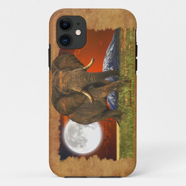 Funda De Case-Mate Para iPhone Estuche de teléfono celular para elefante africano (Reverso)