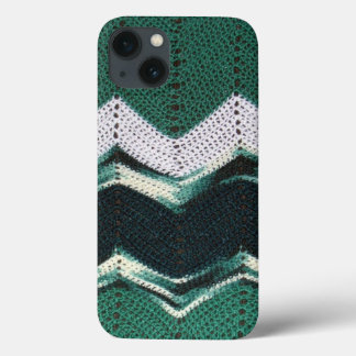 Funda Para iPhone 13 Estuche de teléfono: Chevron con crochet en verde