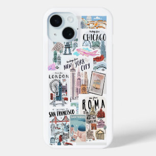 Funda Para iPhone 15 Estuche de teléfono Collage Preppy, Collage de ver