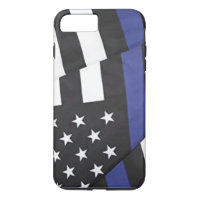 Estuche de teléfono con bandera azul