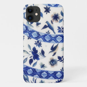 Funda Para iPhone 11 Estuche de teléfono con estilo Vintage azul de flu