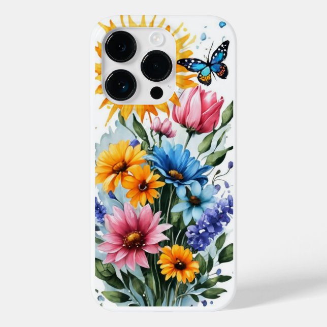 Funda De Case-Mate Para iPhone Estuche de teléfono con flores (Reverso )