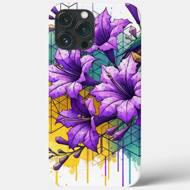 Funda De Case-Mate Para iPhone Estuche de teléfono con flores de Jacaranda (Reverso )
