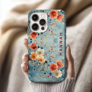 Funda Para iPhone 15 Pro Max Estuche de teléfono con flores personalizadas rega