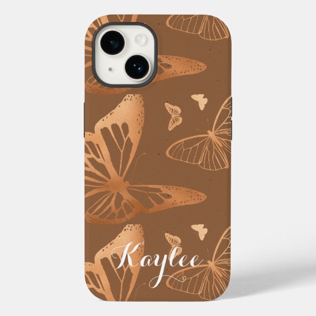 Funda De Case-Mate Para iPhone Estuche de teléfono con mariposa para delantales p (Reverso )