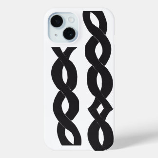 Funda Para iPhone 15 Estuche de teléfono con micrófono monocromo